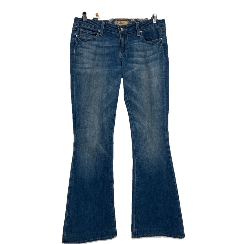 Paige Premium Denim Canyon Flare Med Wash Low Rise Flare‎ Jeans Women's Size 28